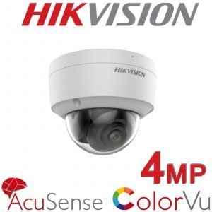 4MP HIKVISION VANDAL DOME COLORVU ACUSES IP POE DS-2CD2147G2-SU 2.8MM