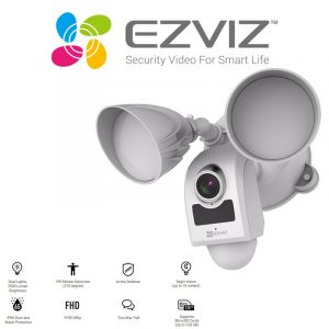 EZVIZ LC1 HD SMART WIFI SECURITY LIGHT IP CCTV CAMERA WHITE