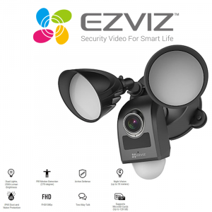 EZVIZ LC1 HD SMART WIFI SECURITY LIGHT IP CCTV CAMERA BLACK