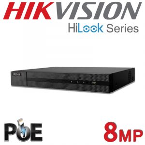 8MP 8CH HIKVISION HILOOK NVR POE 4K UHD NETWORK SECURITY RECORDER NVR-208MH-C/8P